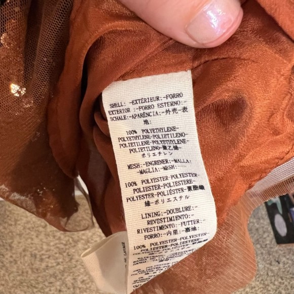 NWT Free People Tribeca Holiday Sequins Bronze Cocktail Glam Dress Size 6 - Picture 6 of 11